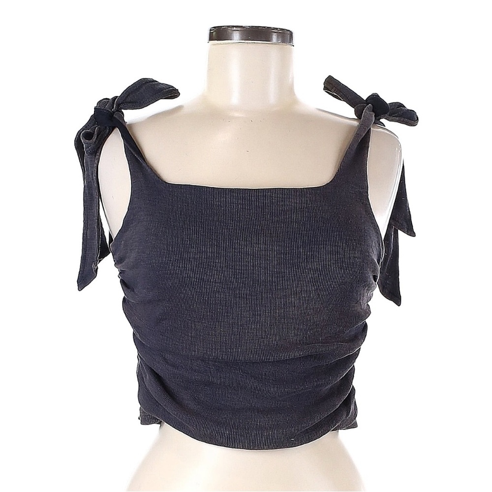 NWOT M Free People 100% cotton ribbed halter top with tie detail